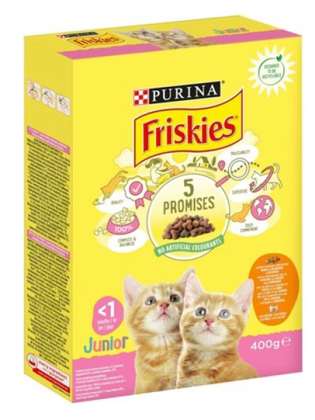 Корм для котят Friskies Junior Cats 400г курица, молоко и овощи