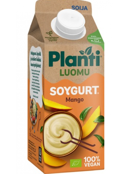 Соевый гурт Planti Luomu Soygurt Mango 750г манго