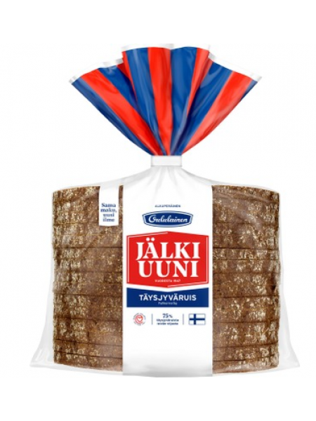 Ржаной хлеб из непросеянной муки Oululainen Jälkiuuni Täysjyväruisleipä 260г