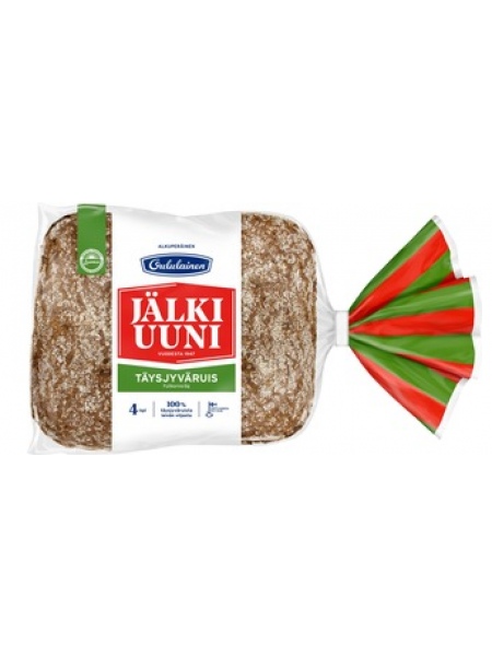 Ржаной хлеб из непросеянной муки Oululainen Jälkiuuni  Täysjyväruisleipä 4шт 240г
