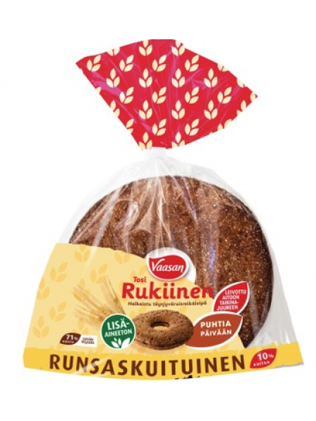Нарезанный ржаной хлеб из непросеянной муки Vaasan Tosi Rukiinen 175г