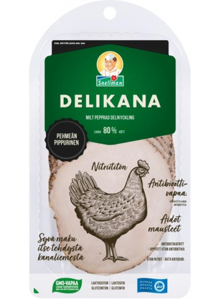 Куриная ветчина Snellman Delikana 150г с черным перцем