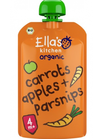 Органическое фруктово-овощное пюре Ella's Kitchen Carrots apples parsnips 120г с 4 месяцев