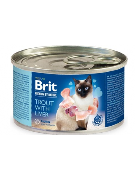 Консервы для кошек Brit Premium By Nature Taimen-Maksa 200г печень форели