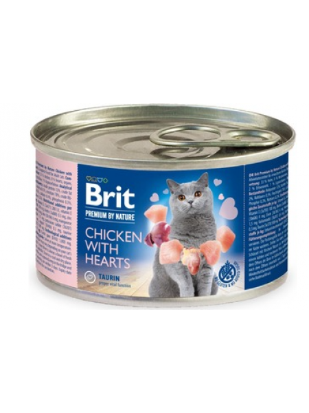 Корм для кошек Brit Premium By Nature 200г Куриное сердце 