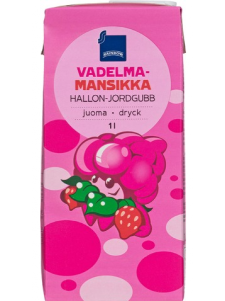 Напиток малиново-клубничный Rainbow Vadelma-mansikka 1л 