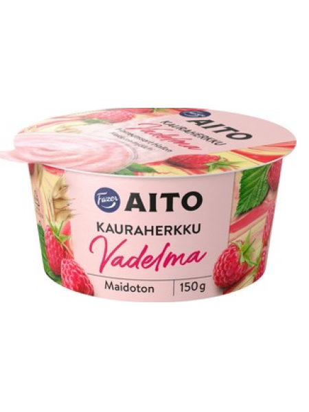 Овсяный йогурт с малиной Fazer Aito Kauraherkku Vadelma 150г
