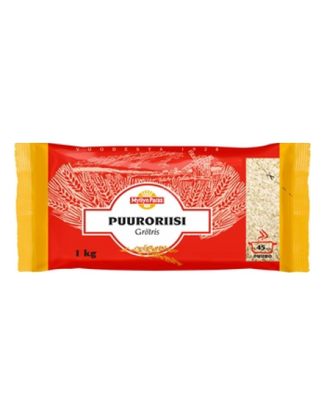 Рис круглозерновой Myllyn Paras Puuroriisi  1 кг