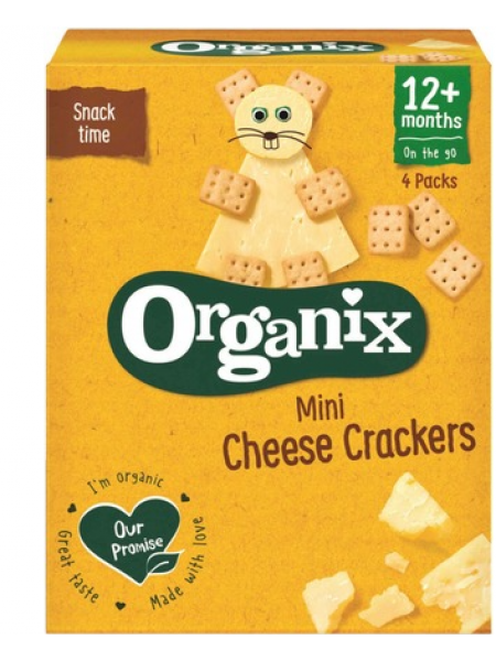 Органическое печенье со вкусом сыра с 12 месяцев Organix Mini Cheese Crackers 80г