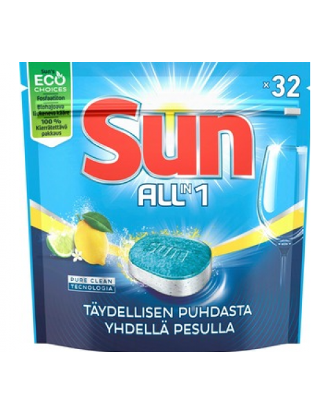 Таблетка для посудомоечной машины Sun All-In-1 Lemon 32 шт