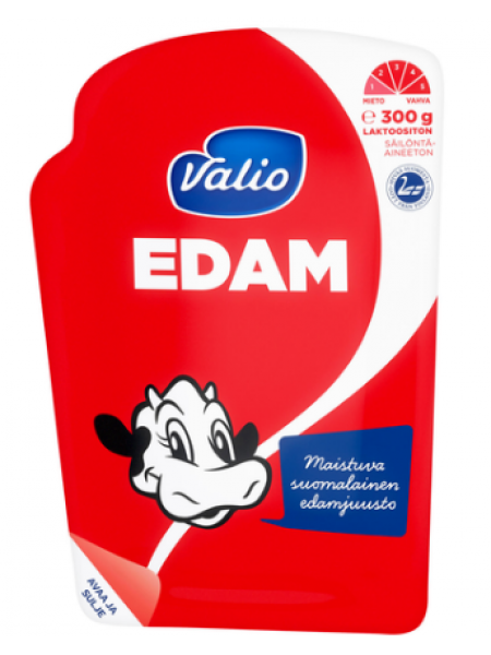 Сыр сливочный Valio Edam 300г в нарезке