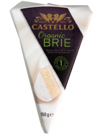 Сыр с белой плесенью Castello Organic Brie Valkohomejuusto 150г треугольник