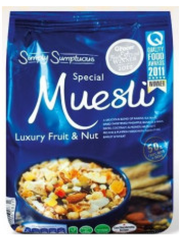 Мюсли Special Muesli Luxery Fruit & Nut 750г фрукты и орехи