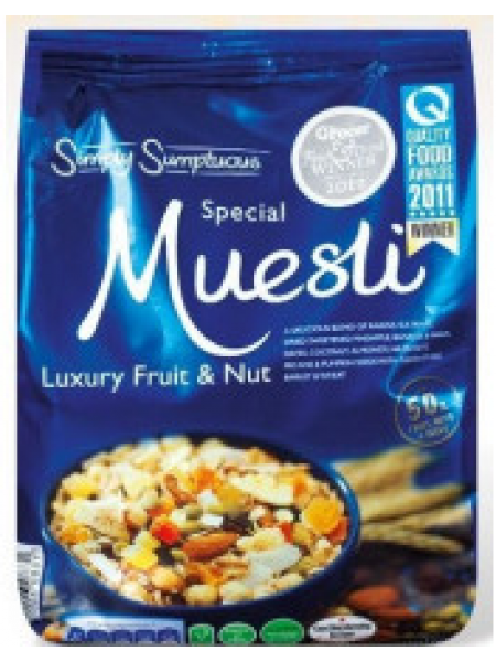 Мюсли Special Muesli Luxery Fruit & Nut 750г фрукты и орехи