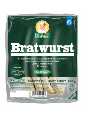 Колбаски для гриля Snellman Bratwurst 230г