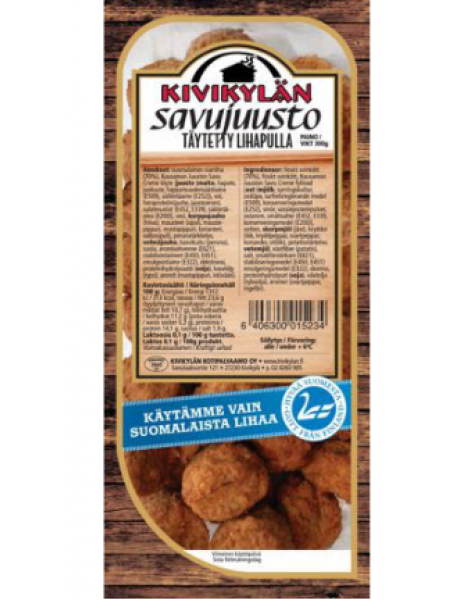 Фрикадельки с копченым сыром Kivikylän Savujuusto Lihapullat 300 г 