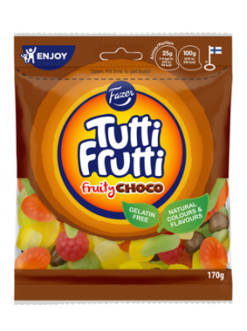 Жевательные конфеты Fazer Tutti Frutti Fruity Choco 170 г