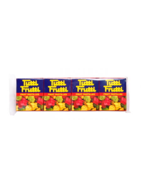 Жевательные конфетки Tutti Frutti hedelmäpastilli 4 х17 г  