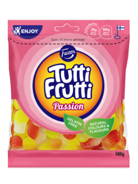 Жевательные конфеты Fazer Tutti Frutti Passion 180г