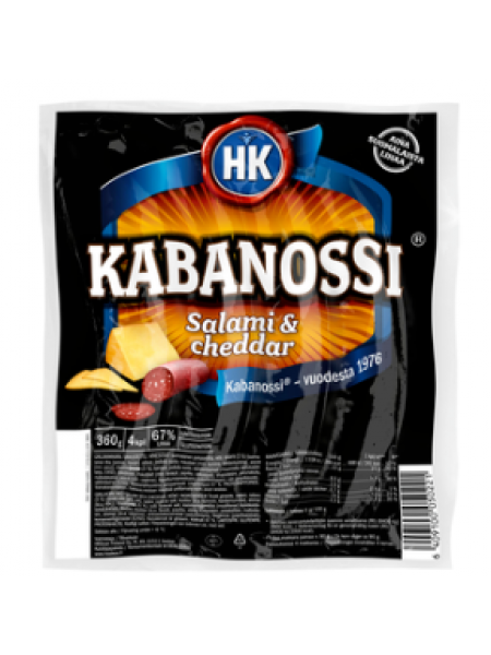 Колбаски HK Kabanossi salami&cheddar 360г с салями и чеддером  