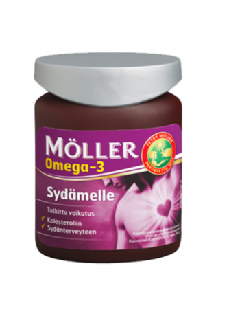 Витамины MÖLLER Sydamelle Omega-3 + витамин E для сердца 76 капсул