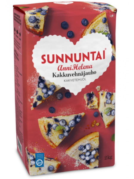 Мука пшеничная Sunnuntai Anni Helena 2 кг для выпечки тортов
