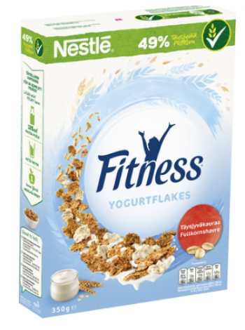 Йогуртовые хлопья Nestlé Fitness 350 г из цельнозерновой пшеницы, овса и риса 