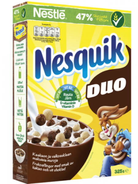 Готовый завтрак Nestle Nesquik Duo 325г с белым шоколадом