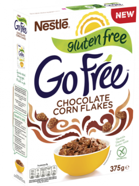 Шоколадные кукурузные хлопья Nestlé GoFree 375г без глютена