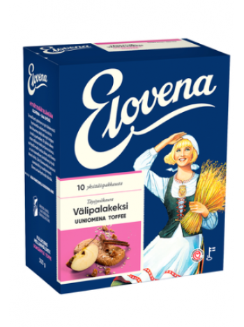 Печенье Elovena Välipalakeksi Uuniomena-Toffee 10х30г яблоко ириска