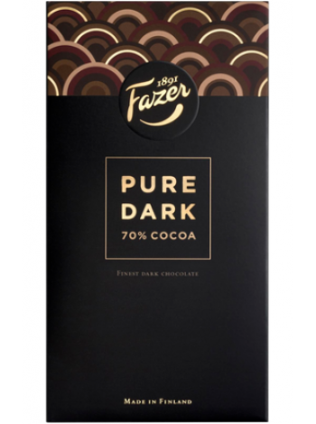 Темный плиточный шоколад Fazer Pure Dark 95г 70%