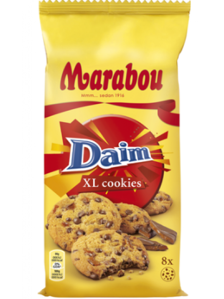 Печенье Marabou Daim XL Cookies 184г с молочным шоколадом и миндальной крошкой