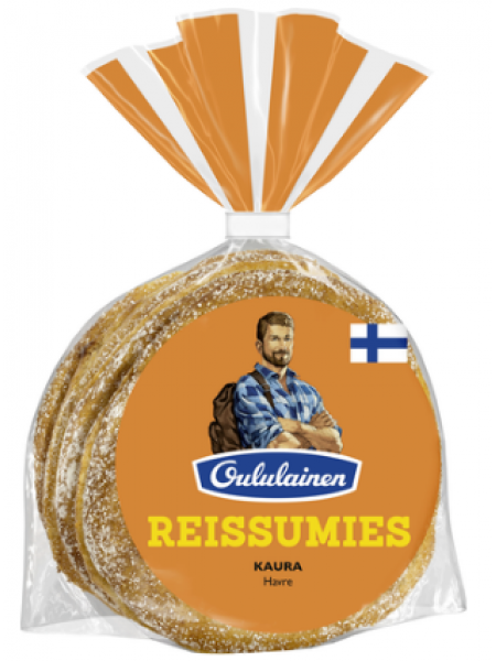 Овсяный хлеб Oululainen Reissumies Kaura 275г 4шт 