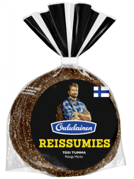 Цельнозерновой хлеб Oululainen Reissumies Tosi Tumma Täysjyväruisleipä 280 г 4шт 