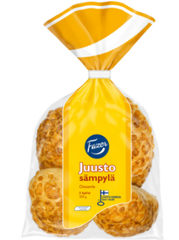 Булочки с сыром Fazer Juusto Sämpylä 350г 5 шт
