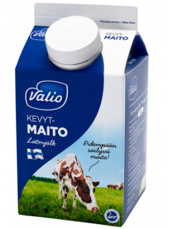 Маложирное молоко Valio Kevytmaito 500мл