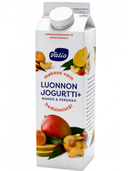 Йогурт Valio Luonnonjogurtti mango & persikka 1кг манго и персик без лактозы