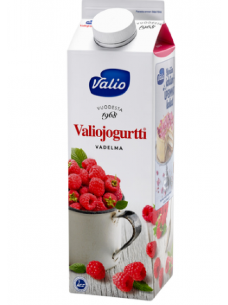 Йогурт Valio jogurtti vadelma 1кг малина