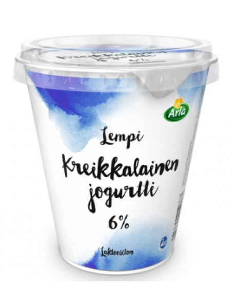 Греческий йогурт без лактозы Arla Lempi Kreikkalainen jogurtti 6% 300г