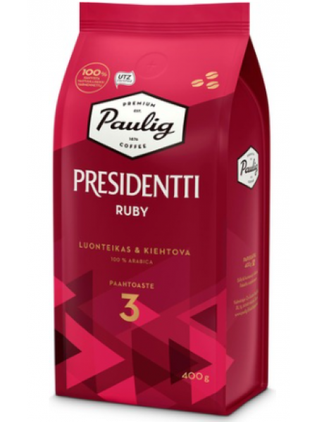 Кофе в зернах Paulig President Ruby 400г