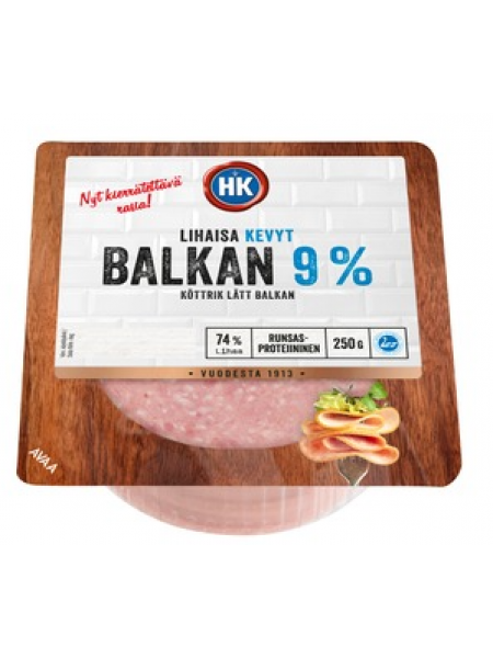 Колбаса HK Lihaisa Kevyt Balkan 9% 250г в нарезке