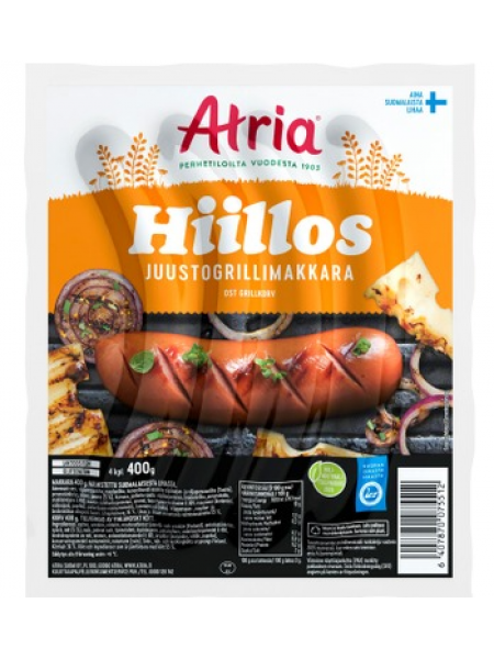 Колбаски гриль с сыром Atria Hiillos Juusto grillimakkara 400г
