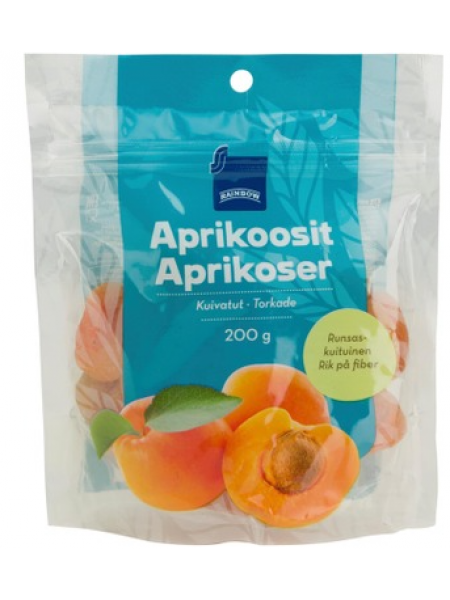 Мягкие сушеные абрикосы Rainbow Pehmeät Aprikoosit 200г 