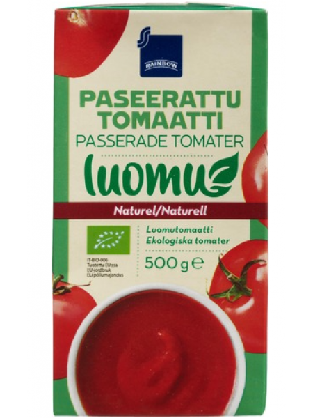 Органическое томатное пюре Rainbow Paseerattu Tomaatti Luomu 500г