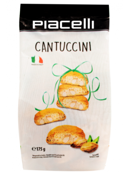 Печенье PIACELLI Cantuccini 175г с миндалем в мягкой упаковке