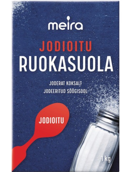 Пищевая соль Meira Ruokasuola Jodioitu йодированная 1 кг