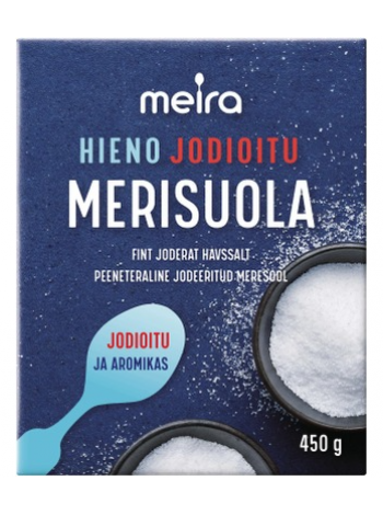 Йодированная морская соль Meira Merisuola Hieno Jodioitu 450г