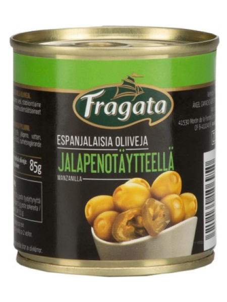 Фаршированные оливки с перцем Fragata Jalapenotäytteinen Oliivi 200г
