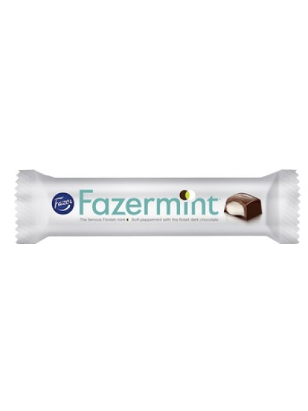 Плитка темного шоколада Fazermint наполненная мятой 41 г
