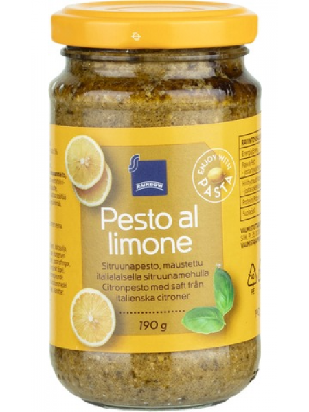 Соус песто с лимоном Rainbow Pesto al limone 190г